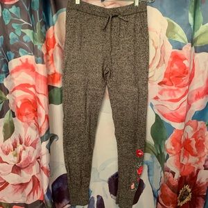 Gap Body Wool Blend Floral Joggers